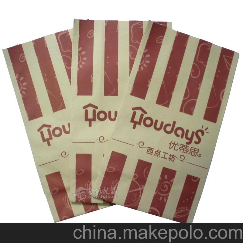 供應(yīng)食品防油紙袋 開(kāi)窗面包袋 漢堡袋 淋膜紙袋 尖底方底紙袋