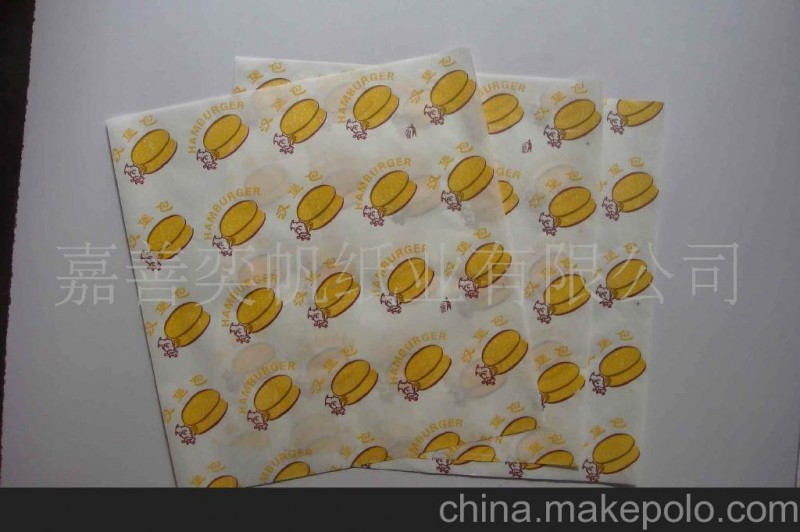 供應漢堡紙 防油紙 淋膜紙