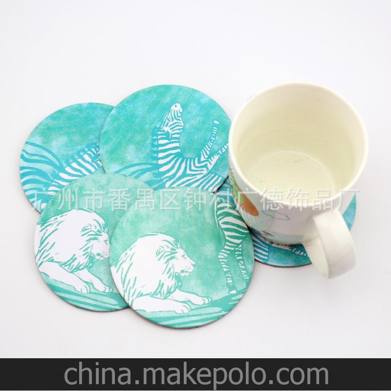 廠家直銷禮品 灰板紙軟木杯墊 來(lái)稿定制 1000起訂 加印logo