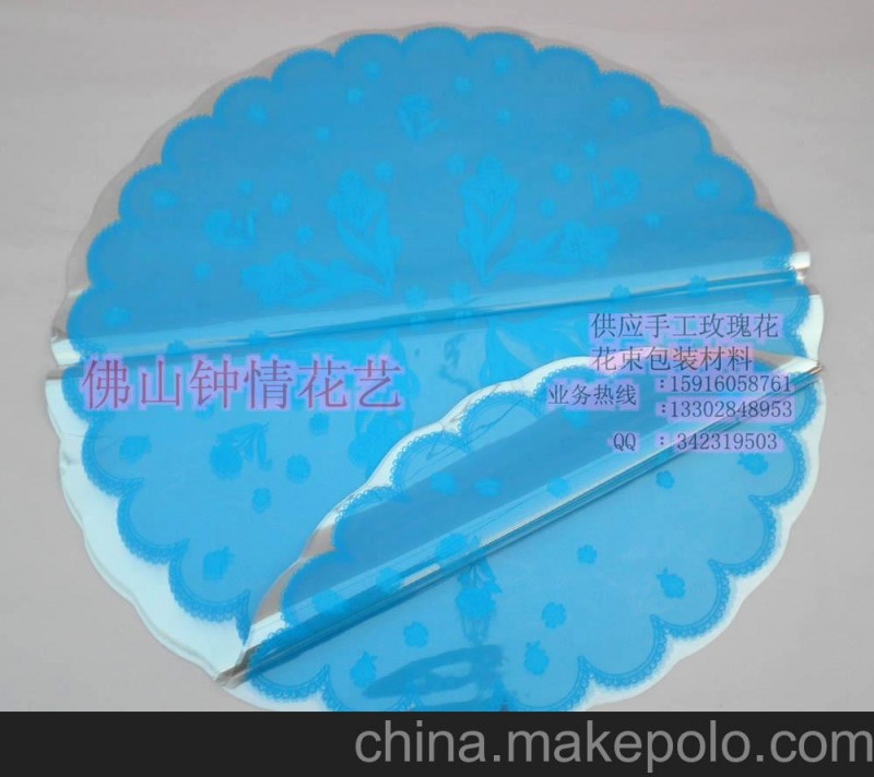 供應花店材料 印花加厚玻璃紙