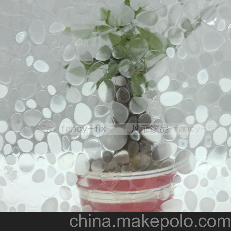 玻璃貼廠家 凡菲無膠靜電印花玻璃紙 3D折光防爆玻璃膜批發