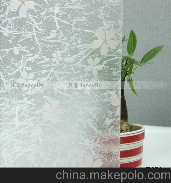 玻璃貼批發 凡菲靜電浴室門貼 彩印不透明PVC玻璃紙 浪漫衛浴