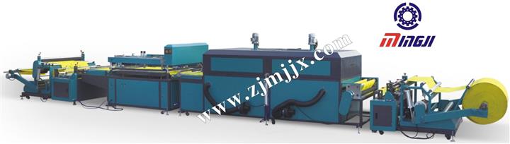 全自動單色卷對卷無紡布絲網版印刷機，無紡布制袋機