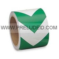 V型警示膠帶-標準-綠/白