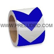 V型警示膠帶-標準-藍/白